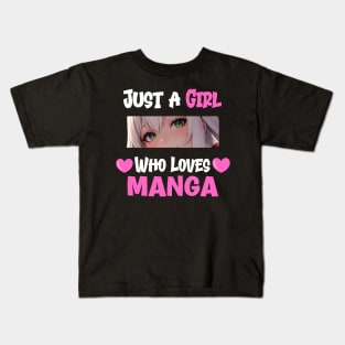 Just a Girl Who Loves Manga Kids T-Shirt